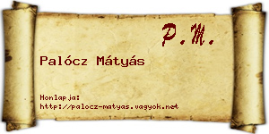Palócz Mátyás névjegykártya